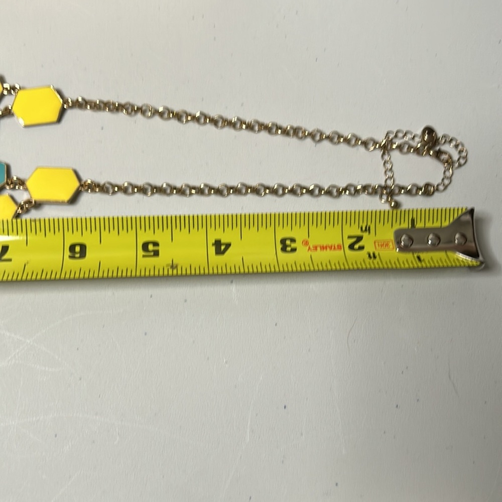Charming Charlie multicolored statement necklace gold tone chain business casual - Picture 8 of 8